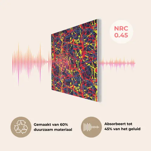 Waterverf - Rood - Geel PET vilt klein 837 -USP_NL