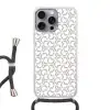 Grafisch - Patroon - Modern Hoesje iPhone 16 Pro Max met koord klein 804 -3d