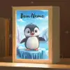 Pinguïn - Meisjes - Pooldieren - Kinderen Light Box met kabel (Kinderlampje) klein -zzz_3d_website
