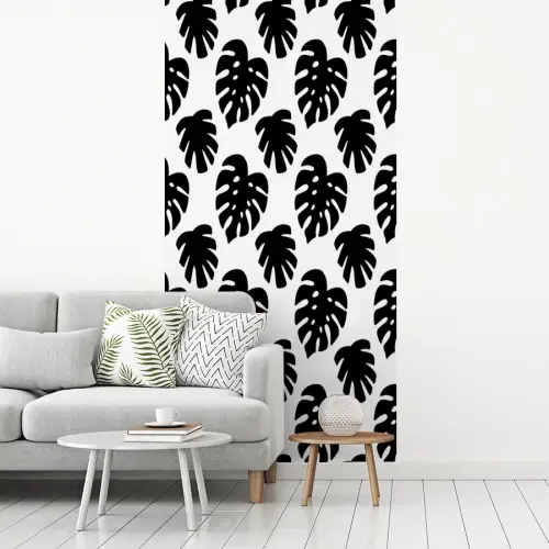 Bladeren - Modern - Symmetrie fotobehang vinyl groot 64 -woonkamer