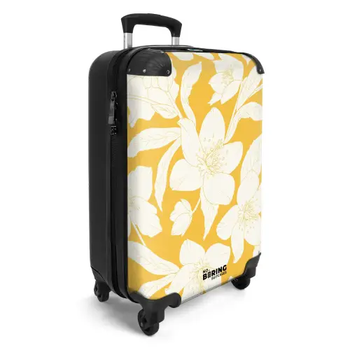 Vintage bloemen - Geel NBS - Handbagage koffer - Kinderen Unisex middel -productfoto_3d