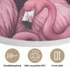 Flamingo - Roze - Dieren Akoestische PET Vilt - Rond klein -closeup_DE