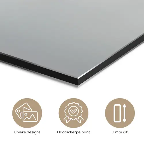 Minimalistisch - Silhouet - Zwart - Vliegtuig aluminium wit klein -closeup_NL
