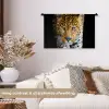 Luipaard - Dieren - Portret - Wilde dieren - Zwart Wandkleed katoen klein -sfeer1