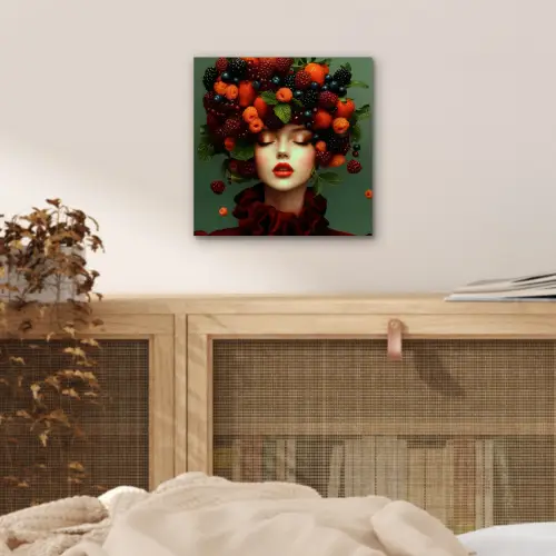 Vrouw - Aardbeien - Frambozen - Bramen - Bessen aluminium wit klein -sfeer3