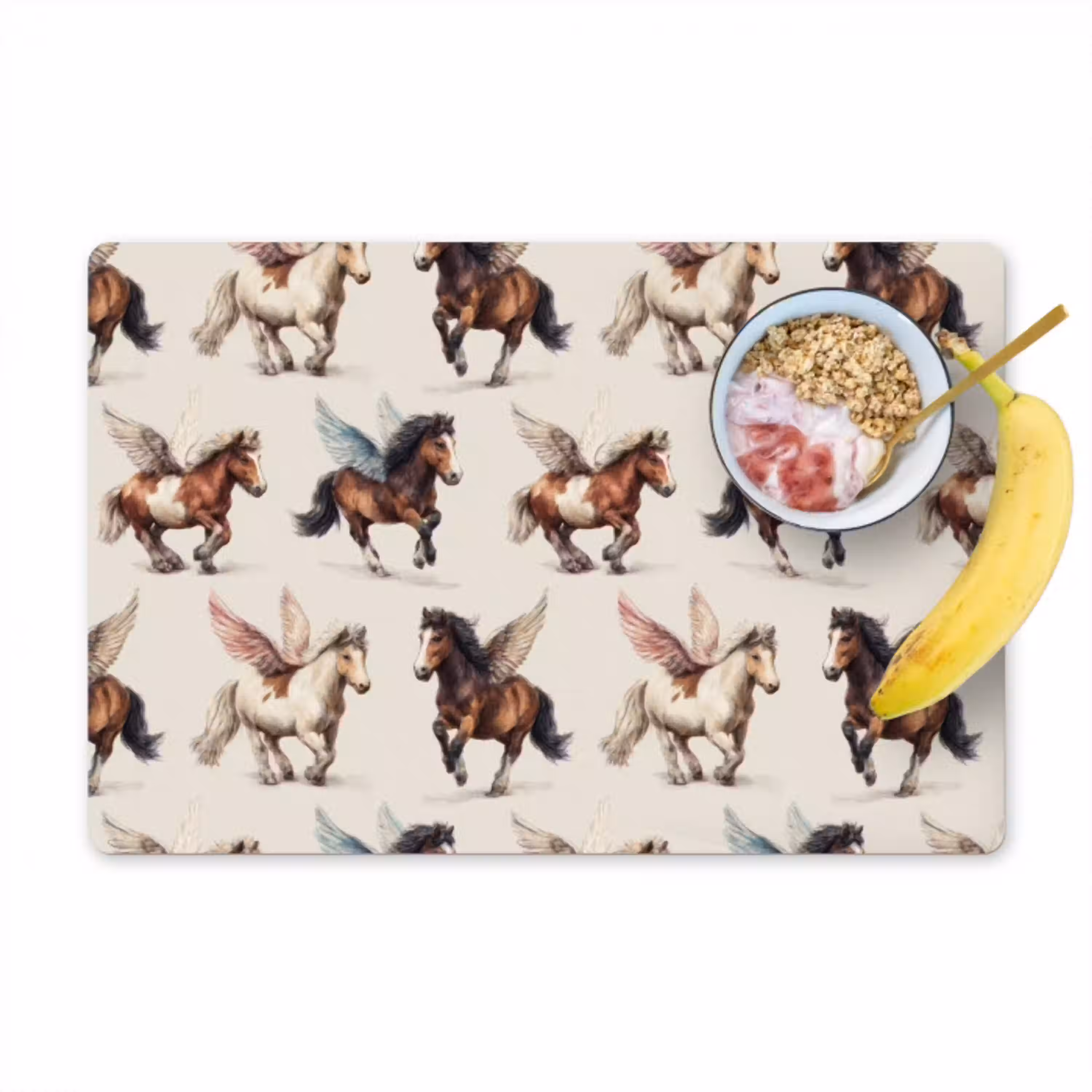 Paarden - Vleugels - Kleurrijk Placemat vinyl groot 368 -zzzproduct_Kitchenyeah-website