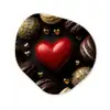 Macarons - Rood - Hart Wandcirkel Organisch Plexiglas middel -3d