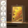 Zonnebloem - Dauwdruppels - Geel - Zonlicht Light Box met kabel (Tafellamp) klein -USP_NL