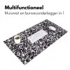Spat - Stippen - Zwart - Wit Muismat XXL klein 681 -sfeer4