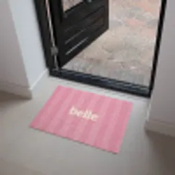 Roze - Gestreept - Belle Deurmat klein -sfeer5