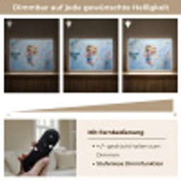 Fee - Bloemen - Sprookje - Blauw Light Box met batterij (Wandlamp) middel -USP_dimbaarDE