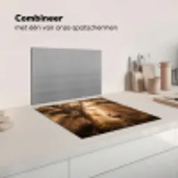Hert - Bos - Mistig - Natuur - Goud Inductie beschermer vinyl 3mm middel -wsfeer7_website