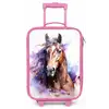 Aquarel paard met kleurrijke spatten Kinderkoffer - Roze klein -zz3dotto