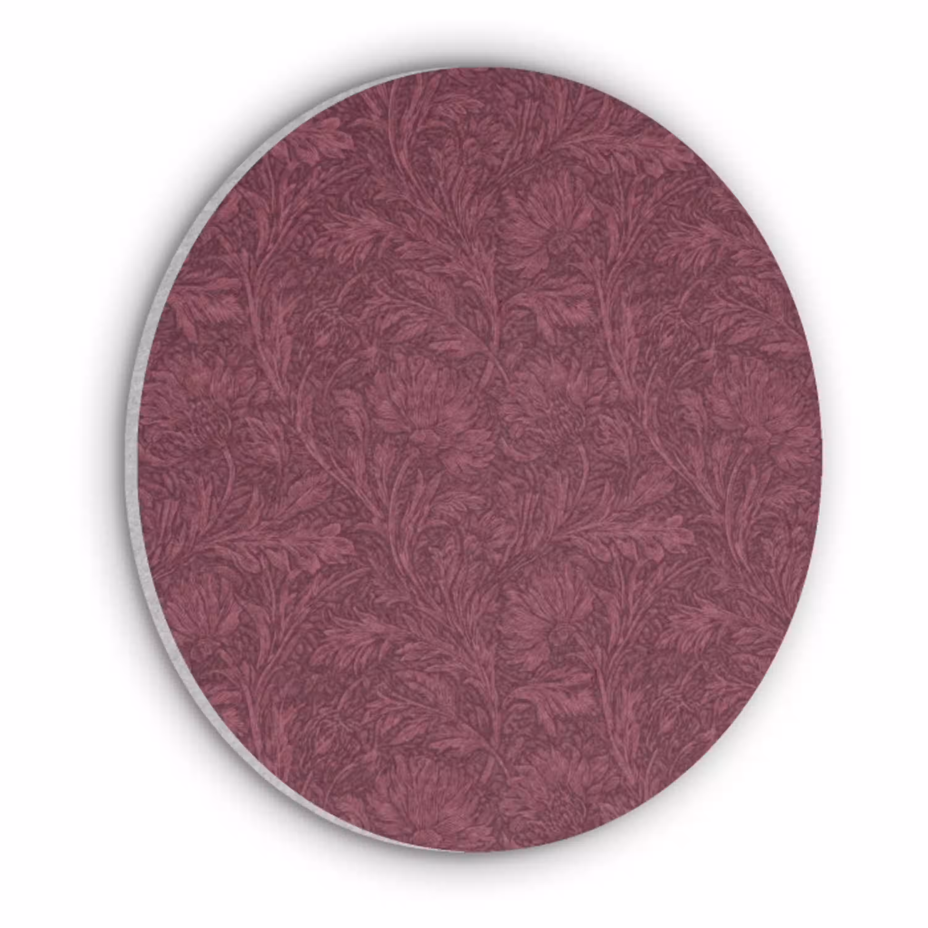 Bladeren - Patroon - Paars Akoestische PET Vilt - Rond klein 838 -3d