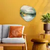 Groen - Modern - Abstract - Goud Wandcirkel Organisch Forex 3mm klein -sfeer4