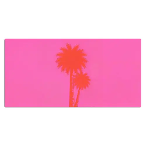 Palmbomen - Modern - Roze Muismat XXL klein -3d_leeg