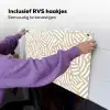 Abstract - Modern - Beige Inductie beschemer met haakjes klein 777 -ky-ophangen-nl