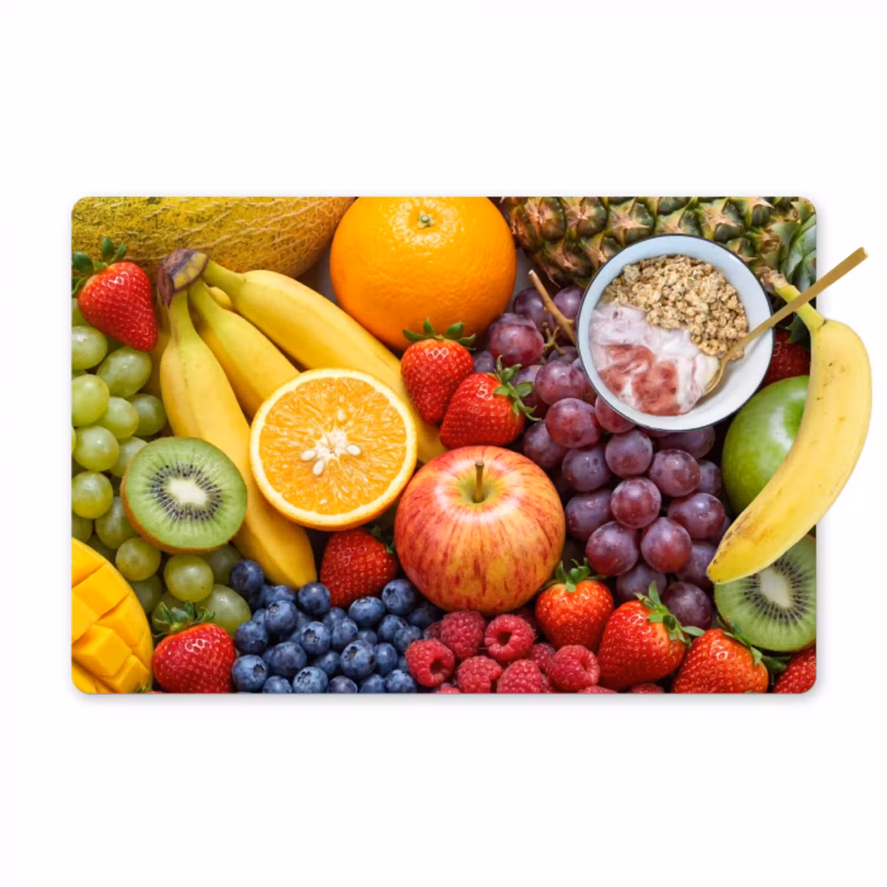 Eten - Fruit - Vers - Kleurrijk - Voeding Placemat vinyl groot -zzzproduct_Kitchenyeah-website