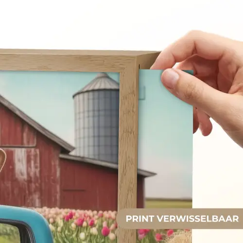 Konijn - Boerderij - Eieren Light Box met batterij (Wandlamp) middel -USP_websiteprintNL