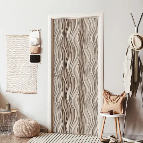 Golven - 3D - Crème deurposter klein 289 -sfeer6