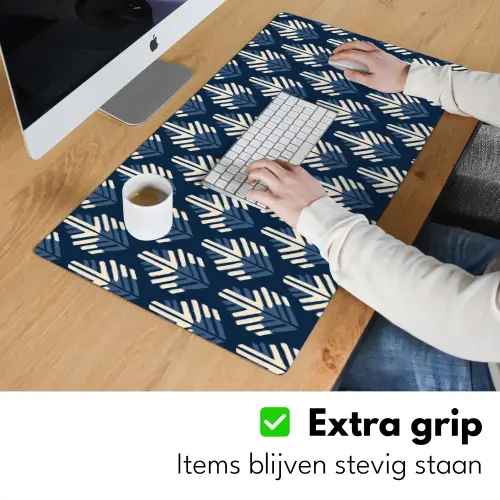 Modern - Patroon - Blauw Muismat XXL klein 681 -sfeer3