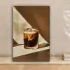 Glas - Ijskoffie - Schaduw - Bruin canvas 2cm klein -sfeer1