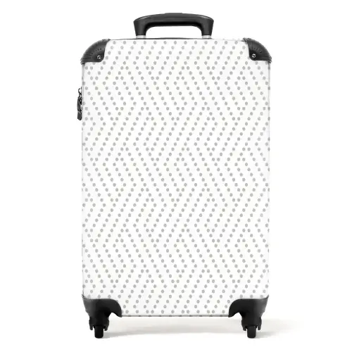 Grafisch - Patroon - Modern - Stippen NBS - Handbagage koffer - Kinderen Unisex middel 644 -productfoto_recht