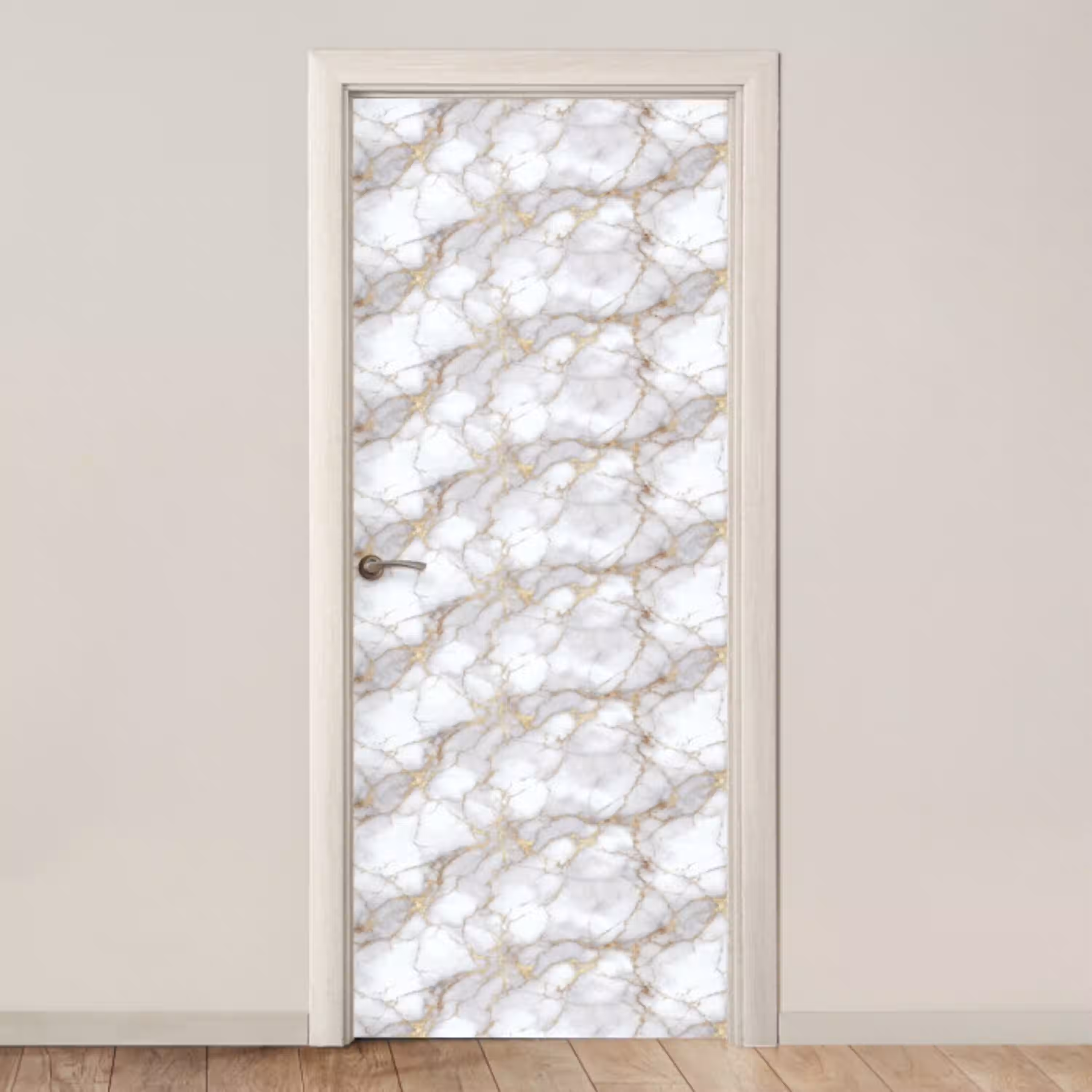 Wit - Goud - Marmer - Grijs deurposter klein 289 -3d_beige