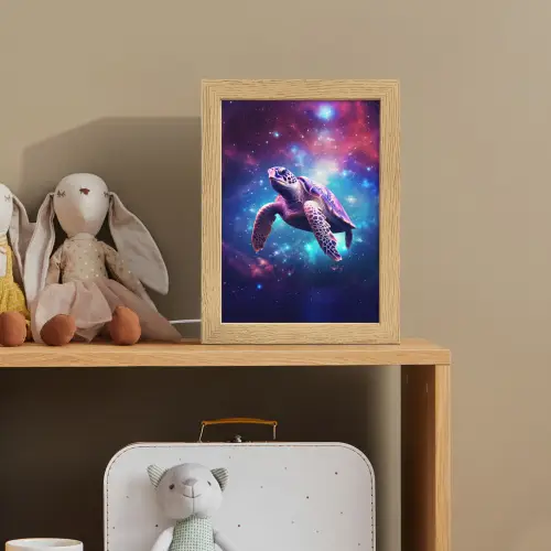Schildpad - Dier - Galaxy - Ruimte Light Box met kabel klein -sfeer2_kind
