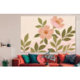 Grafisch - Bloemen - Roze forex 5mm xxl -woonkamer