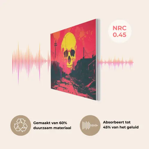 Straat - Verlaten - Schedel - Geel PET vilt klein -USP_NL