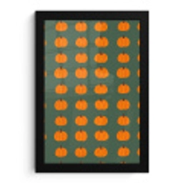 Pompoen - Patroon - Oranje fotolijst zwart zonder passe partout klein 224 -3d