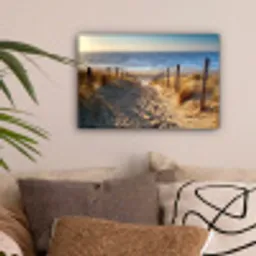 Strand - Zee - Nederland - Duinen - Zon canvas 2cm klein -sfeer1