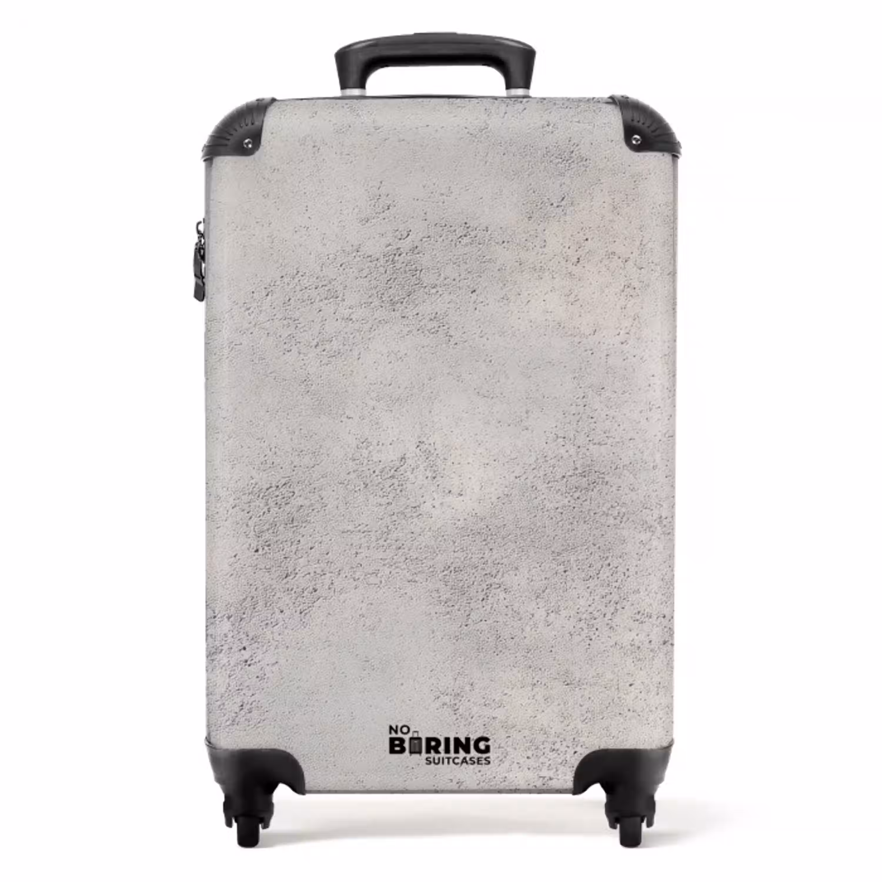 Grijs - Beton - Industrieel NBS - Handbagage koffer - Volwassenen Unisex middel -productfoto_recht