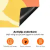 Vogels - Cirkels - Geel Inductie beschermer vinyl 3mm klein -zzzzzzz-td-onderkant
