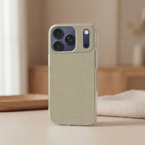 Taupekleur - Gewolkt textuur - Natuurlijk Telefoonhoesje iPhone 17 Pro klein 878 -sfeer2