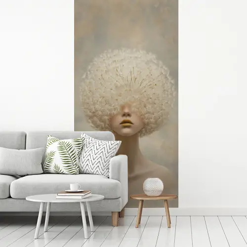 Dromerig - Beige - Paardenbloemzaadjes fotobehang vinyl groot -woonkamer