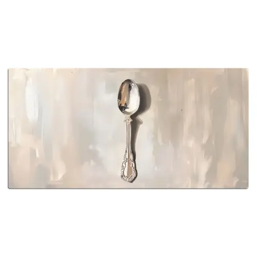 Lepel - Verf - Zilver Muismat XXL klein -3d_leeg
