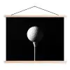 Golfbal - Minimalistisch - Wit textielposter latten blank klein -3d
