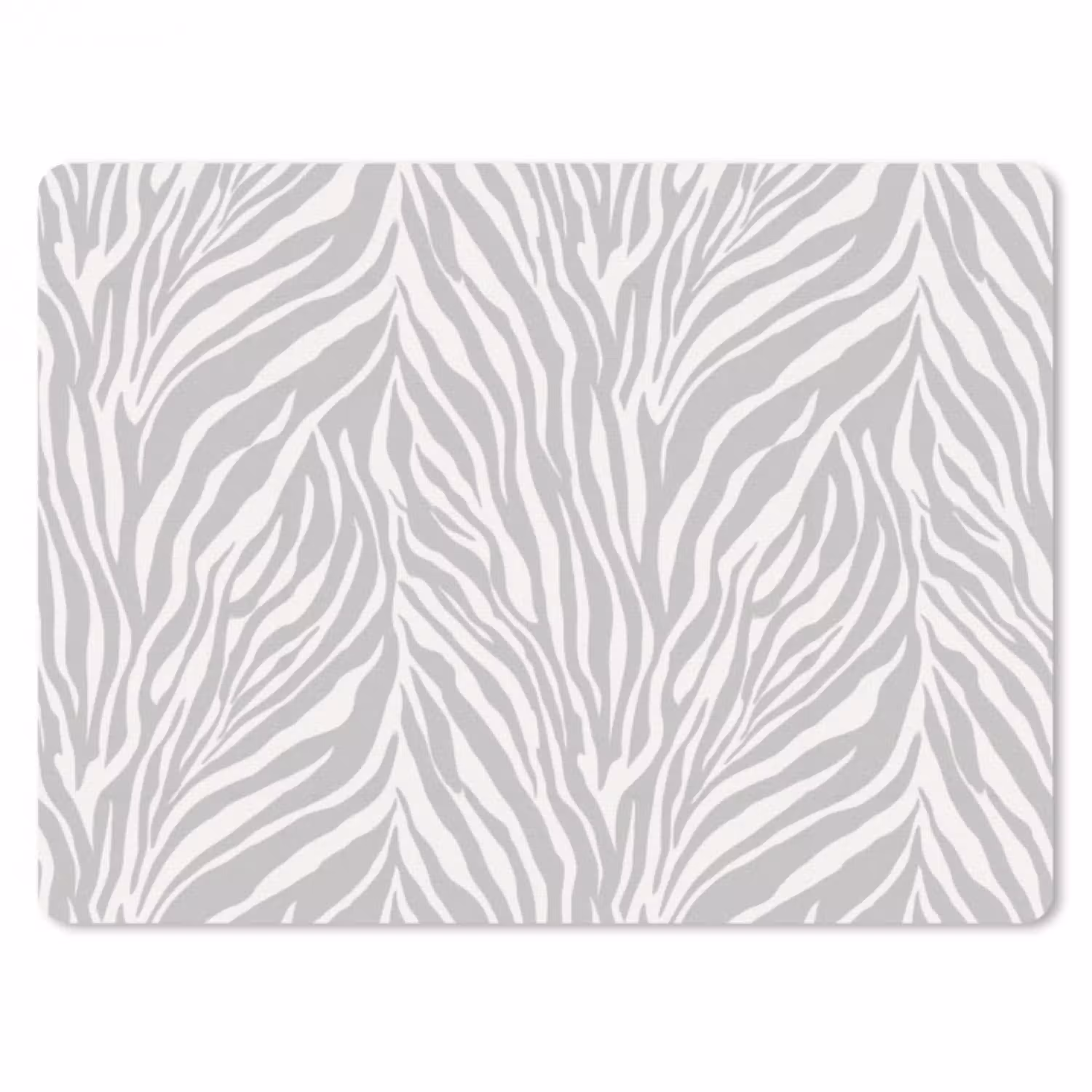 Zebra - Motief - Grijs muismat rubber klein 262 -3d