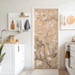 Amandelbloesem - Kunst - Van Gogh - Beige deurposter klein -sfeer5
