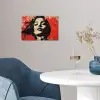Graffiti - Vrouw - Rood - Street art - Banksy poster papier klein -sfeer3