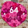 Roze rozen - Modern Naambord Organisch middel -sfeer10