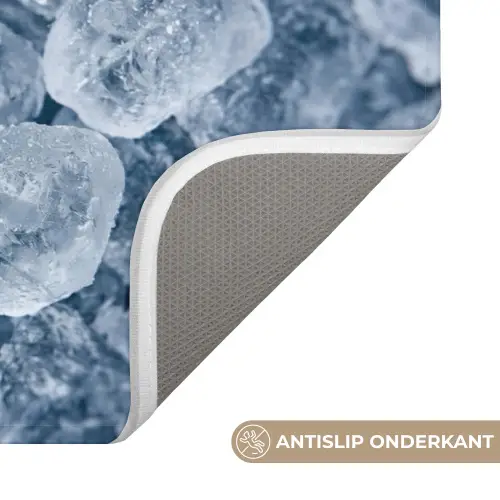 Ijsblokjes - Water - Blauw Badmat klein -USP_AntislipNL