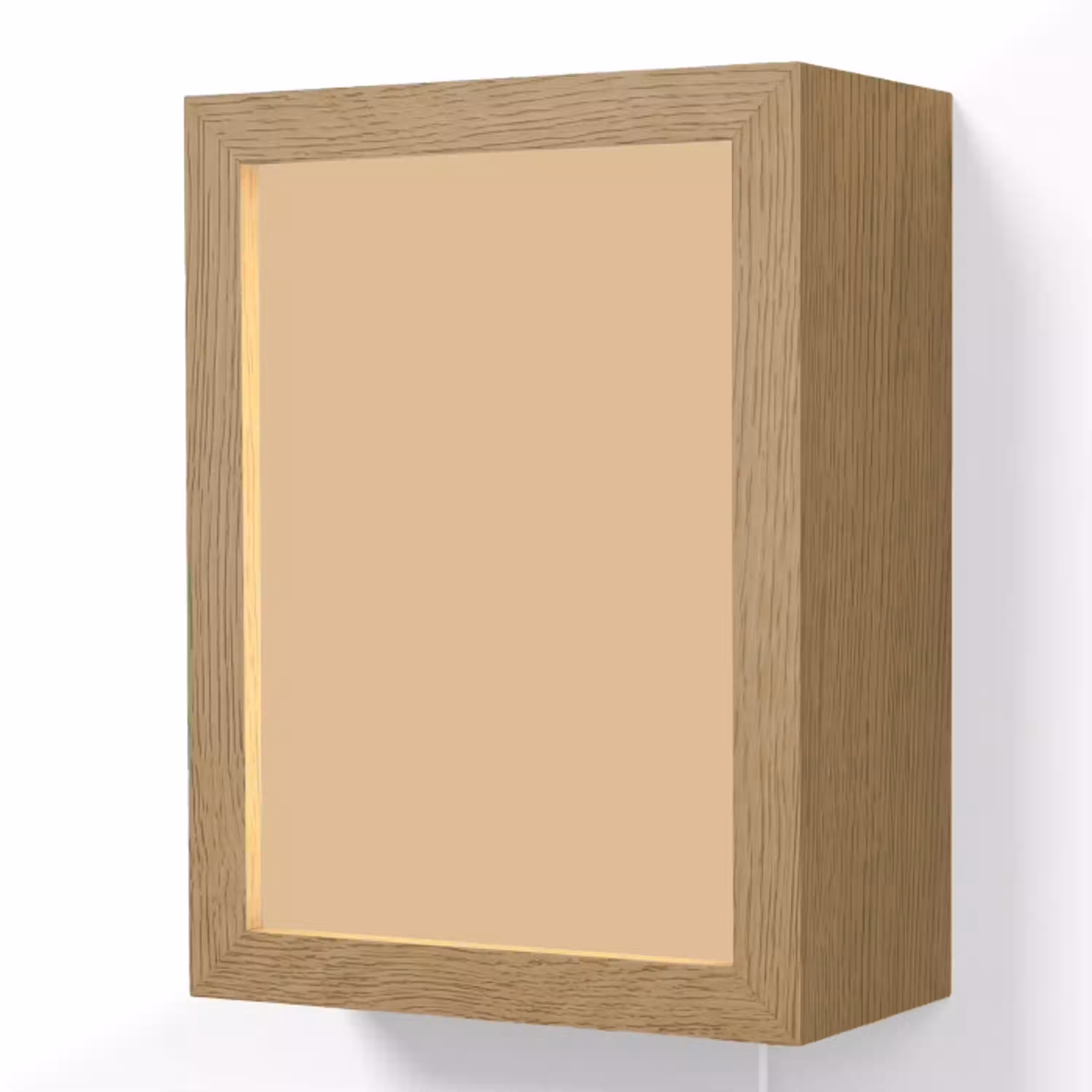 Warm - Sand - Nude Light Box met kabel (Wandlamp) klein 929 -3d