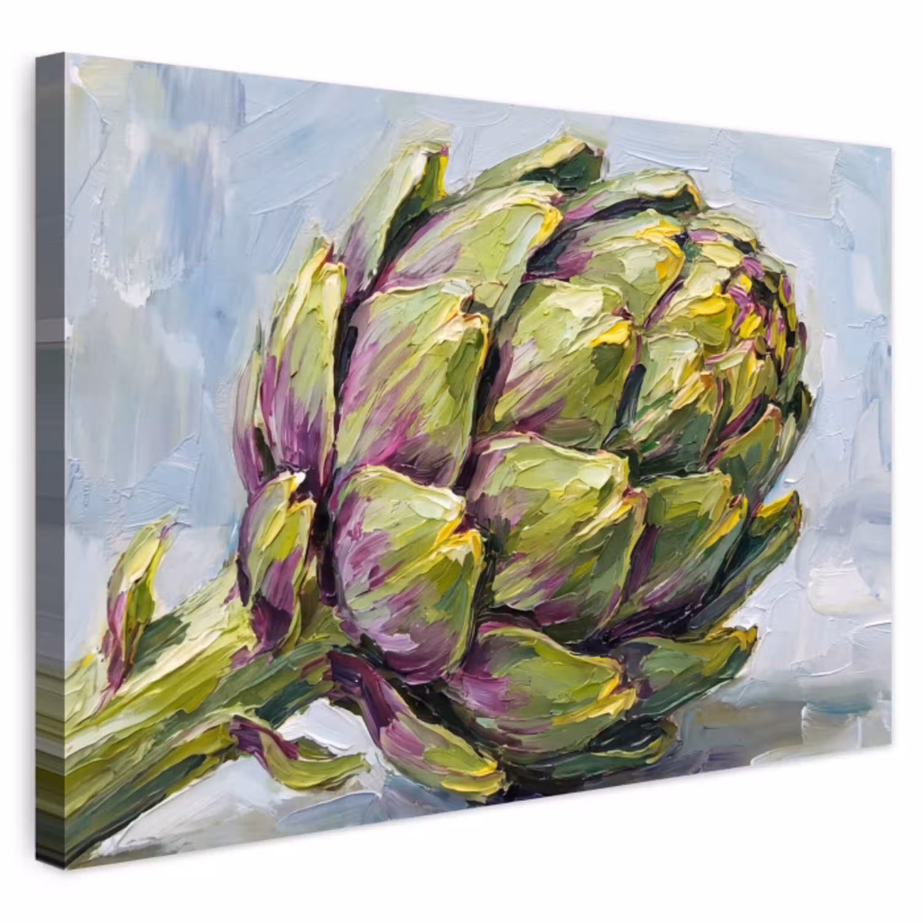 Eten - Artisjok - Modern Tuinposter op houten frame 2 cm dik klein -3d