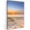 Zonsondergang aan Zee Tuinposter op houten frame 2 cm dik klein -3d