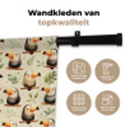 Toekans - Exotisch - Kleurrijk Wandkleed katoen klein 269 -sfeer2