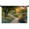 Pad - Bloemen - Park Wandkleed katoen klein -zz3d