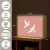 Duiven - Wit - Sierlijk Light Box met batterij (Wandlamp) middel -USP_websiteoverzichtNL